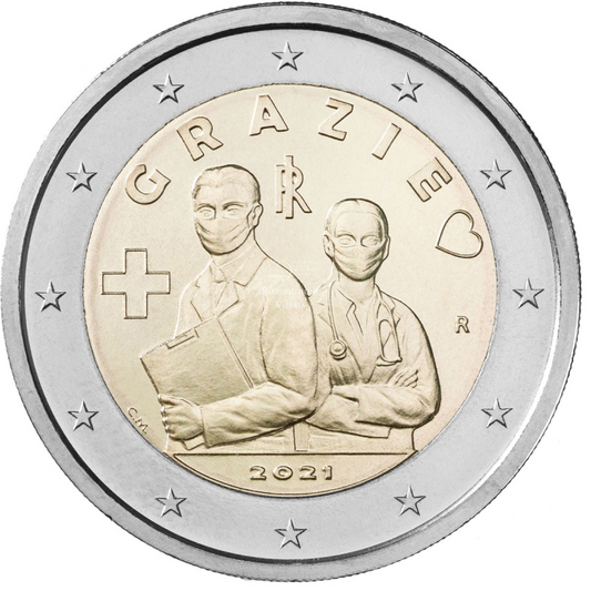 2 euro Włochy Medycy 2021