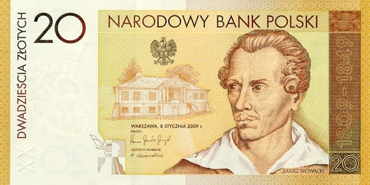 20 zł, Banknot - 200. rocznica urodzin Juliusza Słowackiego