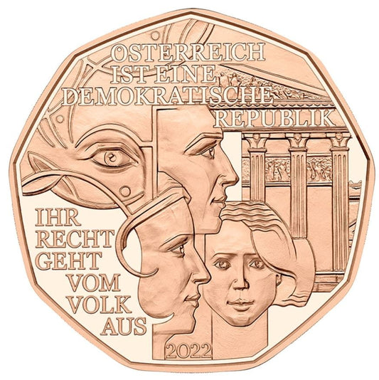 5 euro Austria Demokracja 2022