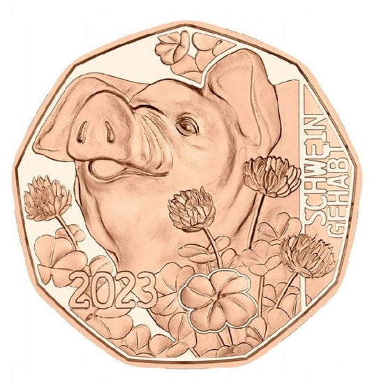 5 euro Austria Noworoczna świnka 2023