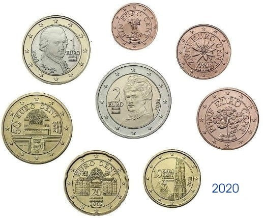 Euro set AUSTRIA zestaw menniczy x 8 2020