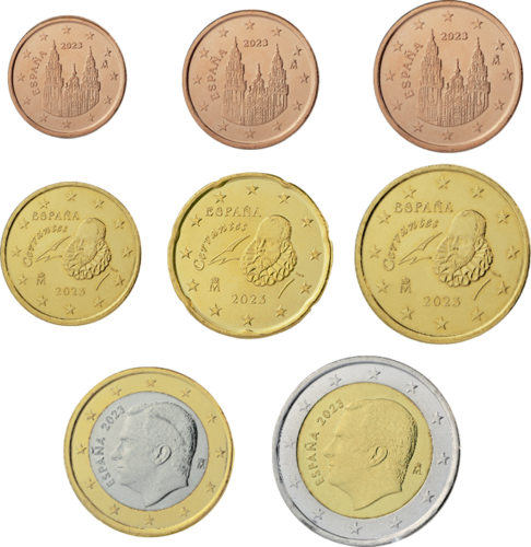 Euro set Hiszpania zestaw menniczy x 8 2023