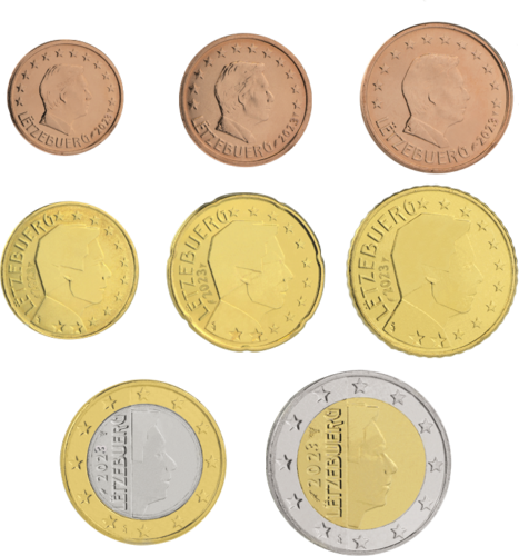 Euro set Luksemburg zestaw menniczy x 8 2023