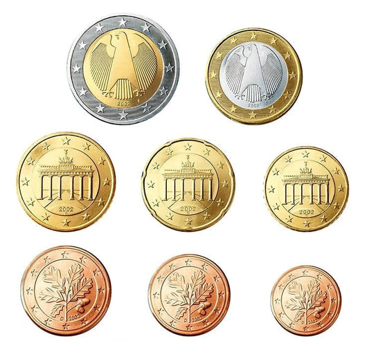 Euro set Niemcy zestaw menniczy x 8 mix