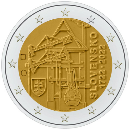 2 euro Słowacja Silnik parowy 2022
