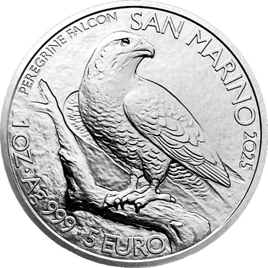 San Marino 5 euro Sokół 1 OZ Ag.999 2025
