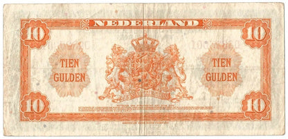 Holandia - 10 Guldenów 1943 r. - Stan 3